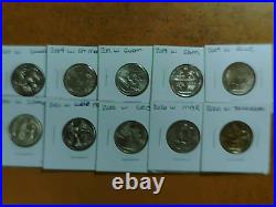 10 coin set lot 2019 W and 2020 W complete set 1 each 1617