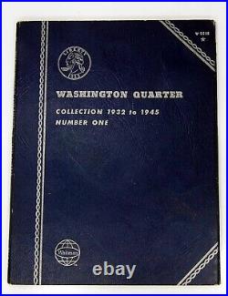 1932 D S 1945 Washington Silver 25C Quarter 37 Coin Set Whitman FULL Album AU XF