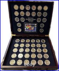 1999- 2008 Complete State Quarters Collection Gold Plated 50 Coin Set