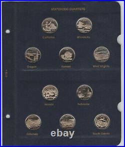 1999-2008 Statehood Quarters Clad Proof Set of 50 Coins Whitman Classic Album