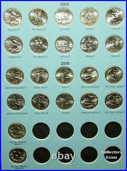 1999 2009 Complete 112 State & Territory Quarter P&D Uncirculated Set wFolder
