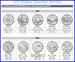 1999-2009 DENVER & PHILADELPHIA CSN State Quarter Collection 22 sets 112 coins