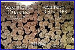 1999-2009 P&D Full Set 112 Washington 50 State Quarters In Official Coin Folder
