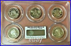1999 Silver Proof Quarters, Multi Coin Set Pcgs Pf69 Dcam, De, Nj, Pa, Ga, Ct
