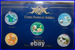 1999 thru 2009 Colorized State and Territory Quarters Set of 56 Coins Collection