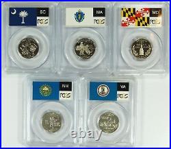 2000-S (5 set of coins) PCGS PR70DCAM Statehood Quarters