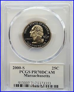 2000-S Clad Proof State Quarter Set (5 Coins) PCGS PR70 DCAM-State Flag