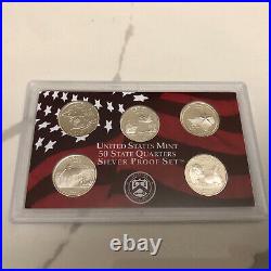 2004 thru 2009 S Proof Silver Quarters 31 Coins 6 Sets WithBox & COA 90% Silver