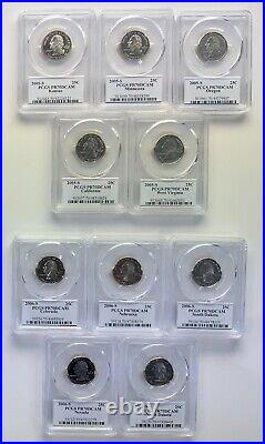 2005 & 2006 S State Proof CLAD PCGS 70 10 Coin Quarter Set