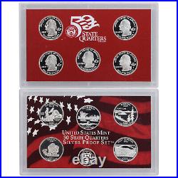 2005 S Proof State Quarter Set 10 Pack 90% Silver Original Boxes & COAs 50 Coins