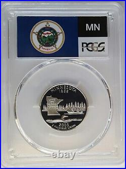 2005-S Silver Proof State Quarter Set (5 Coins) PCGS PR70 DCAM-State Flag