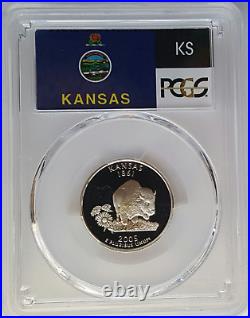 2005-S Silver Proof State Quarter Set (5 Coins) PCGS PR70 DCAM-State Flag