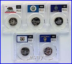 2005 S State Proof CLAD PCGS 70 Five Coin Quarter Set