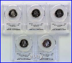 2005 S State Proof CLAD PCGS 70 Five Coin Quarter Set