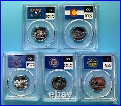 2006 S State Proof CLAD PCGS70 Five Coin Quarter Set