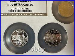 2008-S Silver proof set, state quarters 25C NGC PF 70 Ultra Cameo Multi Holder