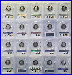 2010 2011 2012 2013 S 20 Coin CLAD PCGS 70 DCAM Proof National Park Quarter Set