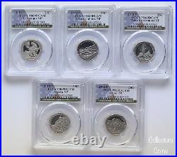 2010, 2011, & 2012 S 15 Coin CLAD PCGS 69 Proof National Park Quarter Set