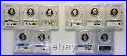 2010 & 2011 S 10 Coin CLAD PCGS 70 DCAM Proof National Park Quarter Set