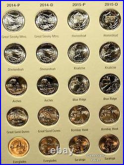 2010 -2021 112 Coin ATB National Park Quarter PD Complete Set with2 Harris Folders