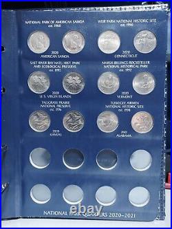 2010 -2021 National Park Quarter Set P&D with (All 112 Coins) Album and slipcase
