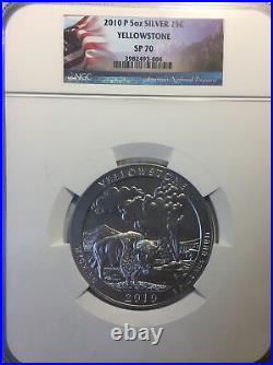 2010-P 5oz American the Beautiful 5 coins Silver set NGC SP70