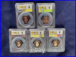 2010 S 5 Coin CLAD PCGS 70 Proof National Park Quarter Set