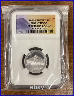 2010-S SILVER ATB Quarter 5 coin set-NGC PF70 Ultra Cameo Rare