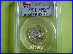 2010-s Silver National Parks Pcgs First Strike Pr69dcam 5-coin Quarter Proof Set