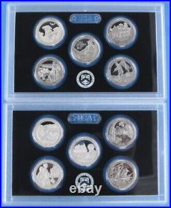 2010 thru 2020 Run of 11 Silver Government Issued ATB Quarter Boxed Proof Sets
