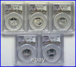2011 & 2012 S 10 Coin SILVER PCGS 69 DCAM Proof ATB National Park Quarter Set