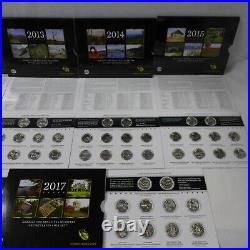 2011-2017 P & D US Mint America the Beautiful Quarters Uncirculated Coin Sets