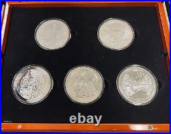 2011 5-Coin 5 oz Silver ATB Set (Elegant Display Box)