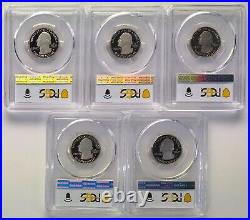 2012 S 5 Coin CLAD PCGS 70 Proof National Park Quarter Set