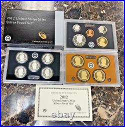 2012 US Mint SILVER Proof Set 14 Coins 90% Silver OGP & COA