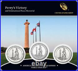 2013 4 PRK QUARTER 3 COIN SET GREAT BASIN MT RUSHMORE PERRYS VICTORY FT. McHENRY