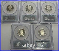 2013 S Pcgs Pr70 Dcam Silver Proof Quarter Limited Edition 5 Coin Pr Set 25c