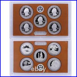 2013 S Proof Parks Quarter Set 10 Pack ATB Original Box & COAs 50 CN-Clad Coins