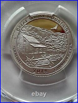 2014 S 5 Coin Silver PCGS 69 DCAM Proof ATB National Park Quarter Set