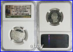 2014 S Silver 25C National Treasures Quarter 5 Coin Set NGC PF 70 Early Release