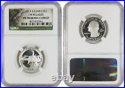2014 S Silver 25C National Treasures Quarter 5 Coin Set NGC PF 70 Ultra Cameo #5