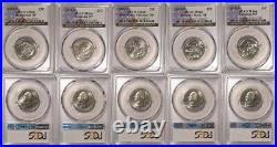 2015 S National Park 5 Coin Quarter Set 25c PCGS MS66