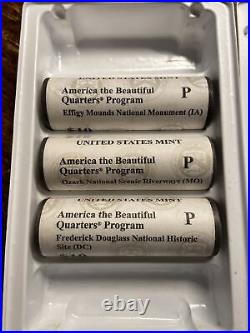 2017 P&D America the Beautiful 25c Set of 6 U. S. Mint Rolls 240 Coins