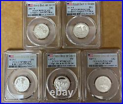 2017-S Full set 1st Day Of Issue Silver Quarter-PCGS PR70DCAM Great first day