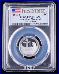 2019 S Silver National Parks Quarter PCGS PR70DCAM First Strike 5-Coin Set