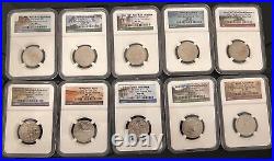 2019 W + 2020 W (with Privy V75) NGC MS66 COMPLETE QUARTER SET ALL 10 COINS
