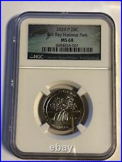 2020 P Samoa Weir Salt Marsh Tallgrass 5 Coin Set Quarter NGC MS 68