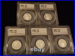 2020 -S Quarter 5 Coin SILVER Set PCGS PR 70 DCAM