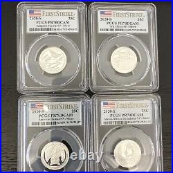 2020 S Silver Quarters National Park Graded PF70 -4 Coin First Strikes PCGS Set