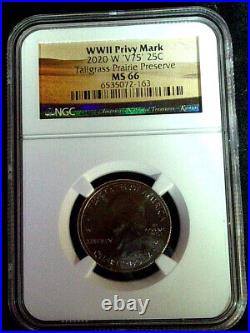 2020 Samoa Weir Salt Marsh Tallgrass 5 coin complete Set Quarter MS66 Privy V75